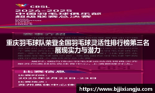 重庆羽毛球队荣登全国羽毛球灵活性排行榜第三名展现实力与潜力