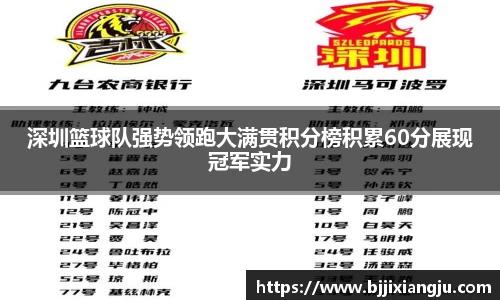 深圳篮球队强势领跑大满贯积分榜积累60分展现冠军实力